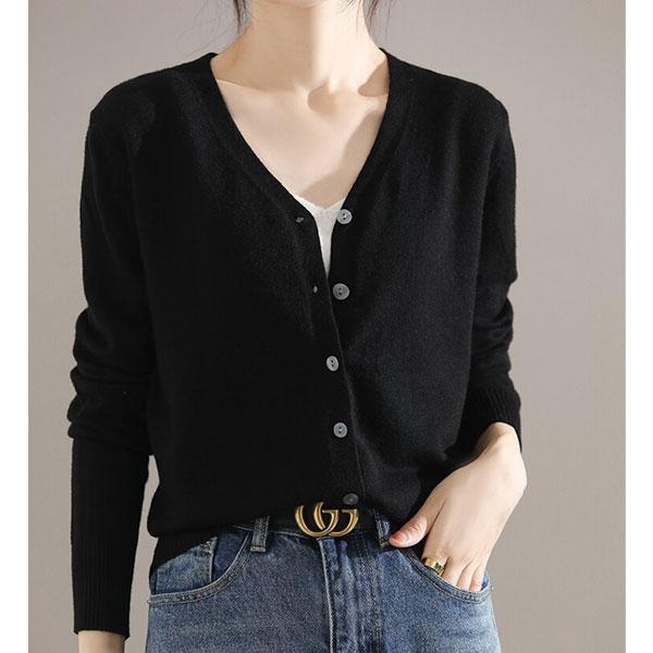 カーディガン 薄手 軽量 レディース カーデ 羽織り Vネック カラーニット 送料無料 |  | 24