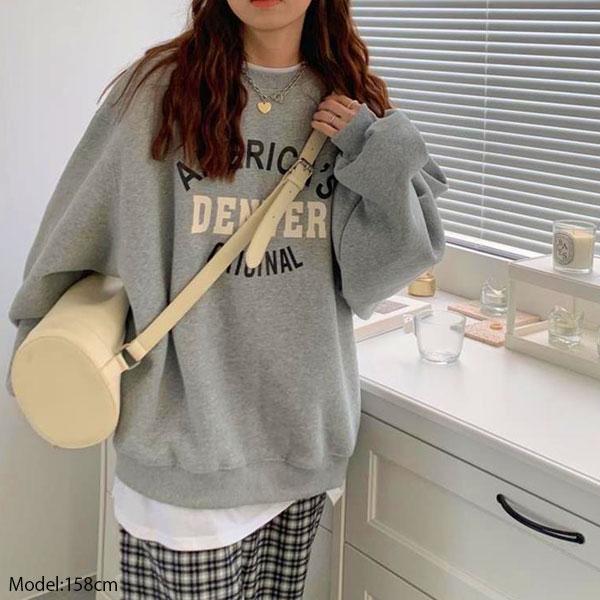 【期間限定スペシャルプライス】トレーナー ライトスウエット スエット レディース 英字ロゴ ロゴトレーナー ロンＴ プルオーバー 長袖 トップス 送料無料 |  | 01