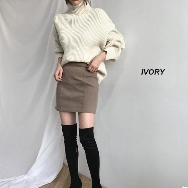 【期間限定スペシャルプライス】ニット リブニット タートルネック レディース ハイネック  長袖 セーター トップス ゆったり 体型カバー 送料無料 |  | 08