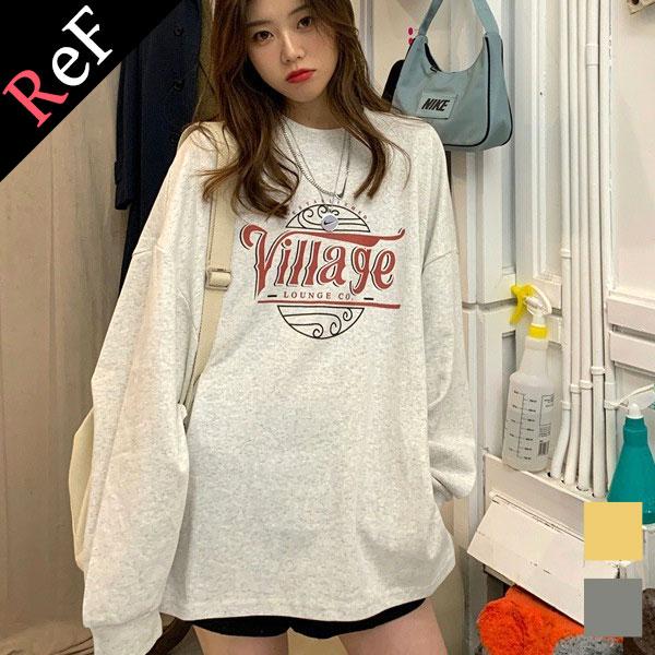 ロンT レディース カットソー ライトスウエット トレーナー カレッジ 英字ロゴ スエット プルオーバー 長袖 トップス 大きいサイズ 送料無料 | 