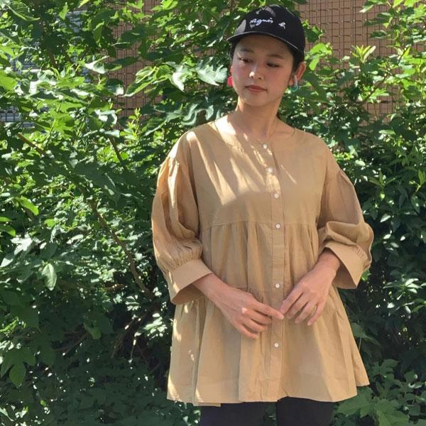 シャツ チュニック ブラウス レディース リネン風シャツ 五分袖 無地 羽織り カジュアルシャツ 送料無料 |  | 04