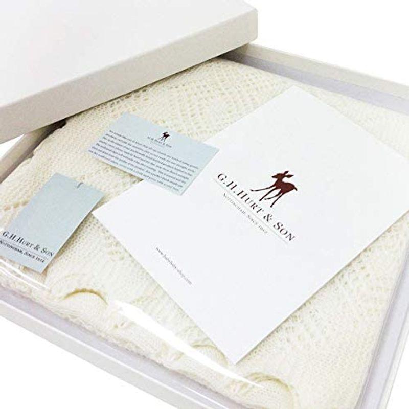 25【新品未使用】 ジーエイチハートアンドサン G.H.HURT&SON おくるみ メリノウールショール ホワイト 【2111927603】(12379円)