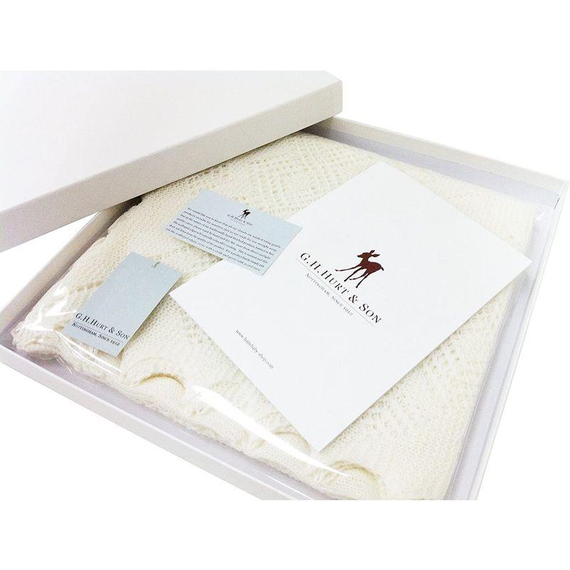 25【新品未使用】 ジーエイチハートアンドサン G.H.HURT&SON おくるみ メリノウールショール ホワイト 【2111927603】(12379円)