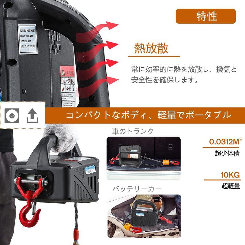 【最終値下げ】 NEWTRY 電動ウインチ 電動ホイスト 小型クレーン 巻き上げ機 吊り上げ能力300? ワイヤレスリモコン付き 1500W 家庭用 業務用 【2480349205】(14539円)
