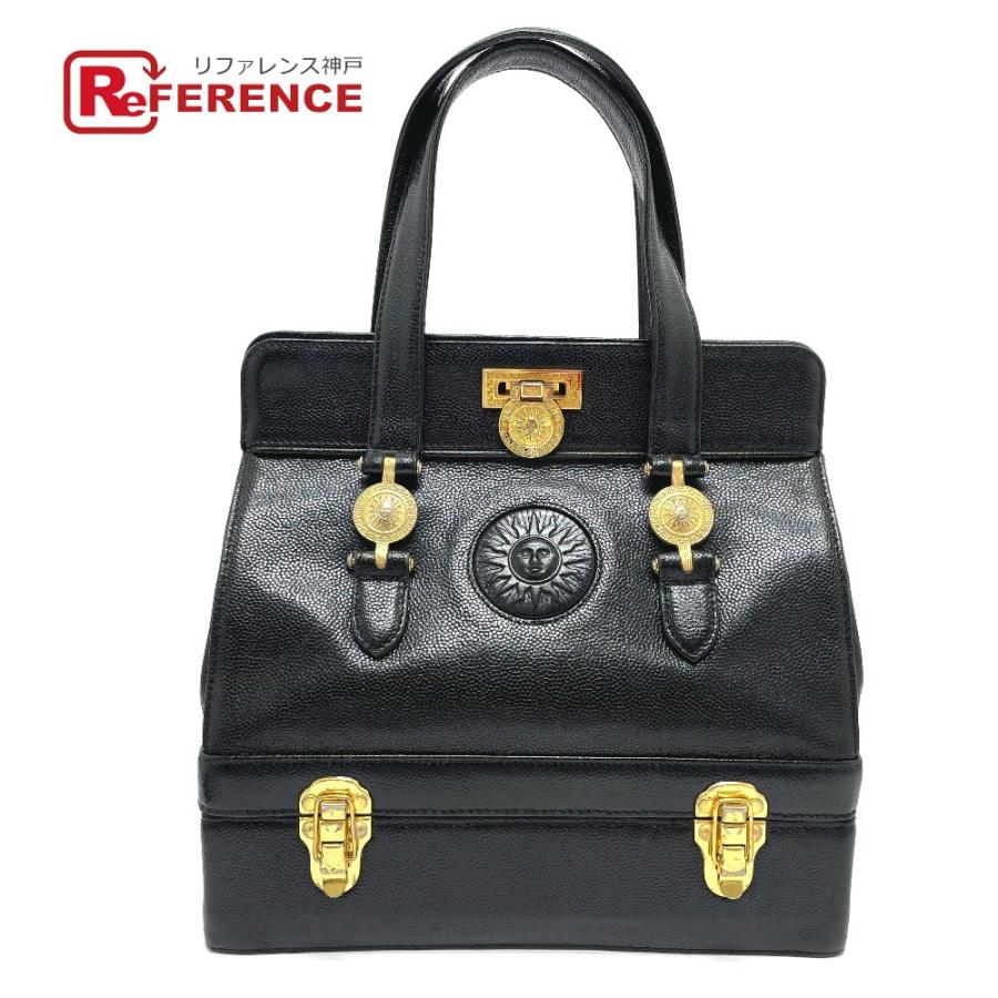 VERSACE ヴェルサーチ サンバースト ２段 バニティ ハンドバッグ