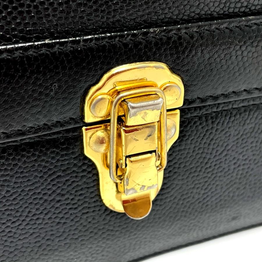 VERSACE ヴェルサーチ サンバースト ２段 バニティ ハンドバッグ レザー レディース ブラック×ゴールド金具 |  | 05