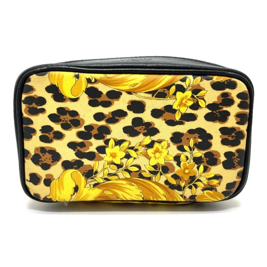 VERSACE ヴェルサーチ レオパード ハンドバッグ バニティバッグ PVC/レザー レディース イエロー×ブラック |  | 04