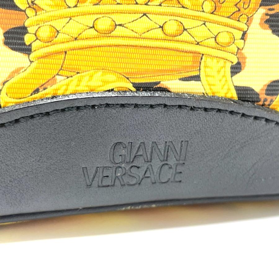 VERSACE ヴェルサーチ レオパード ハンドバッグ バニティバッグ PVC/レザー レディース イエロー×ブラック |  | 05