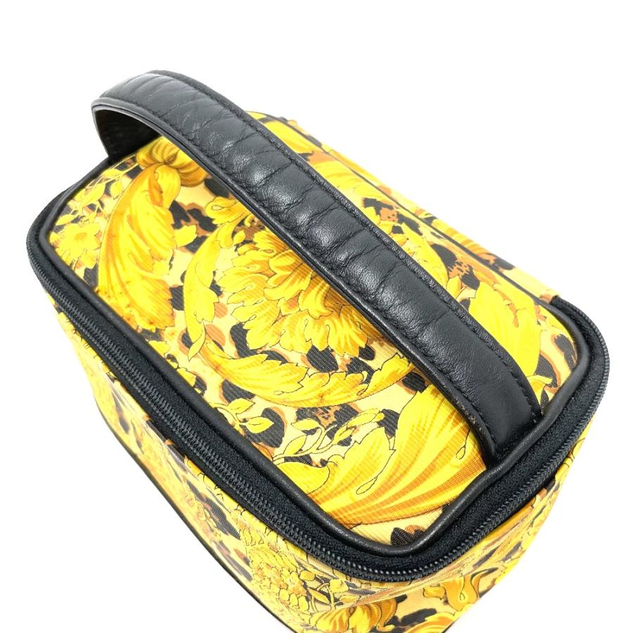 VERSACE ヴェルサーチ レオパード ハンドバッグ バニティバッグ PVC/レザー レディース イエロー×ブラック |  | 06