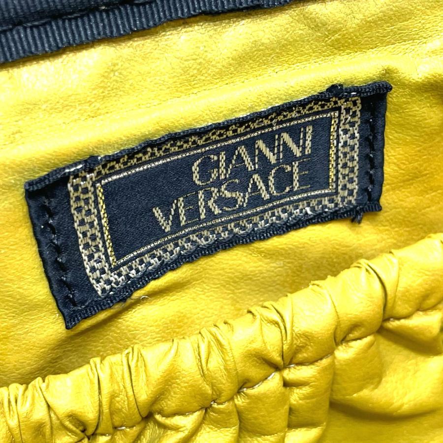 VERSACE ヴェルサーチ レオパード ハンドバッグ バニティバッグ PVC/レザー レディース イエロー×ブラック |  | 09