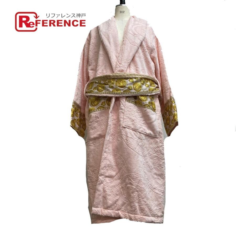 VERSACE ヴェルサーチ バスローブ メドゥーサ アンプリファイド ロゴガウン ルームウェア コットン ピンク メンズ【中古】未使用 | 