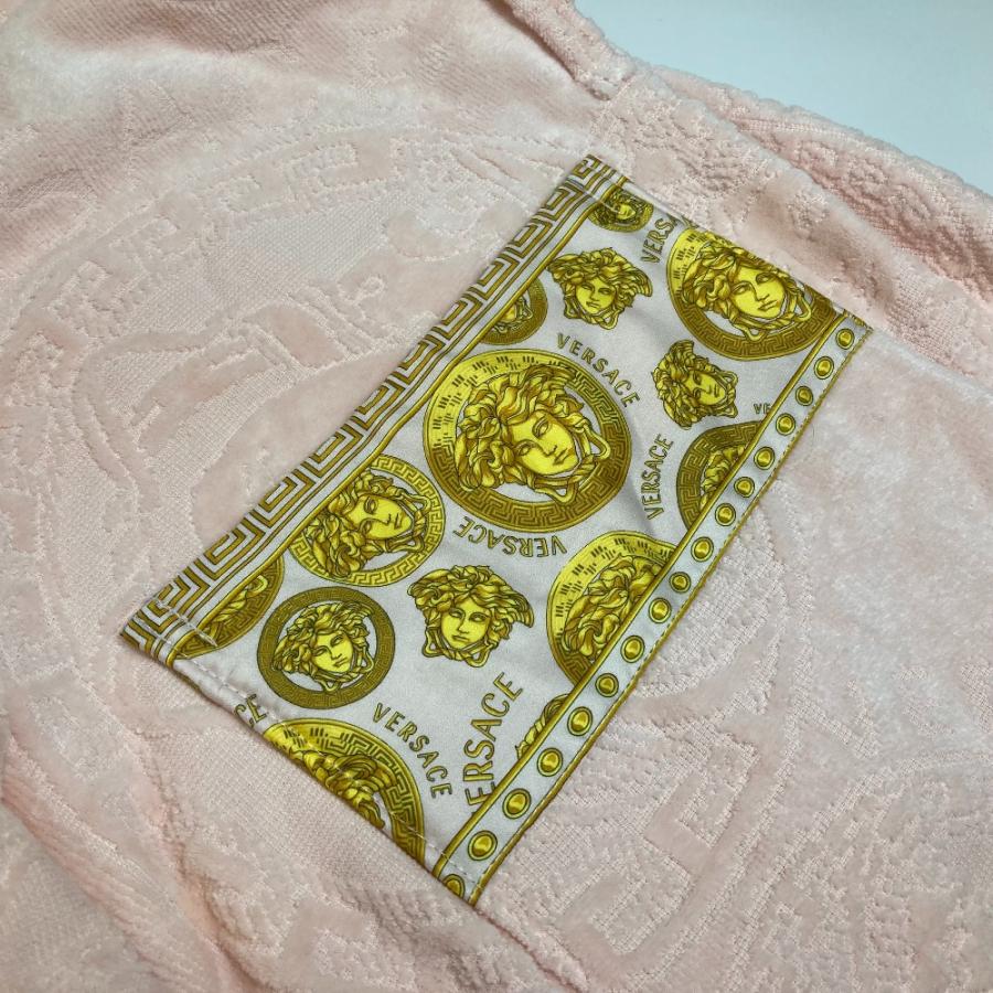 VERSACE ヴェルサーチ バスローブ メドゥーサ アンプリファイド ロゴガウン ルームウェア コットン ピンク メンズ【中古】未使用 |  | 03