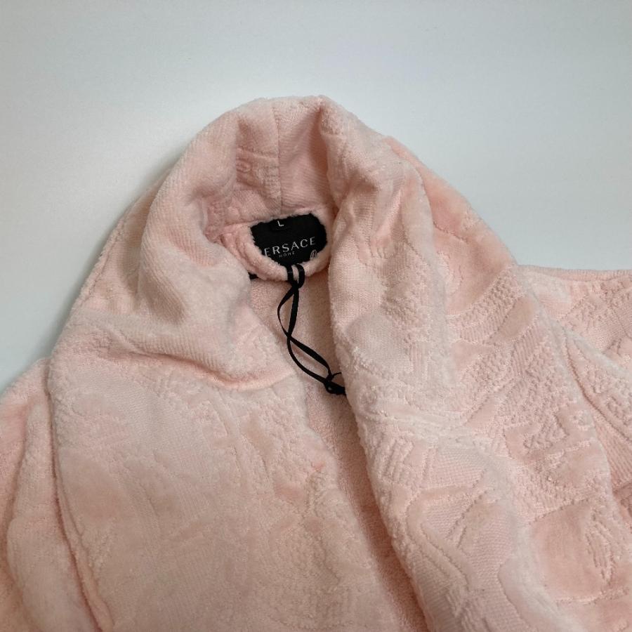 VERSACE ヴェルサーチ バスローブ メドゥーサ アンプリファイド ロゴガウン ルームウェア コットン ピンク メンズ【中古】未使用 |  | 04