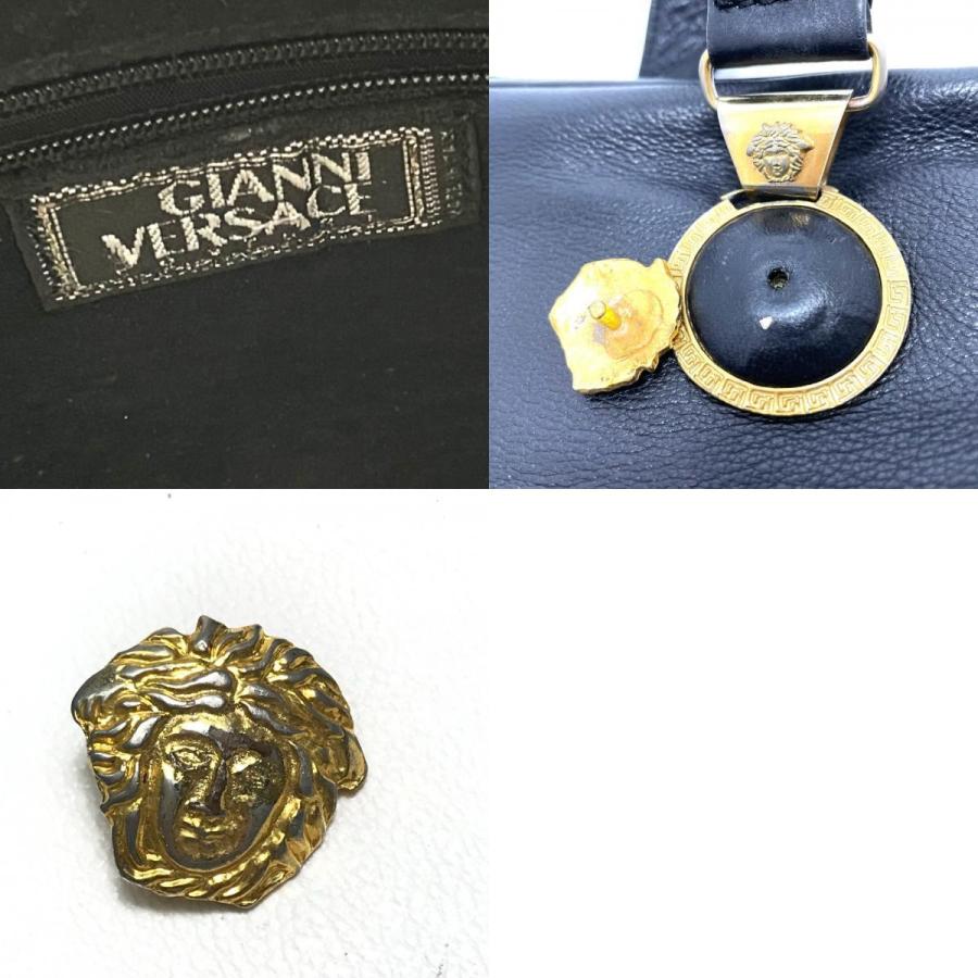 Gianni Versace ジャンニ・ヴェルサーチ 肩掛け メデューサ ボストンバッグ ハンドバッグ ユニセックス ブラック｜reference｜10