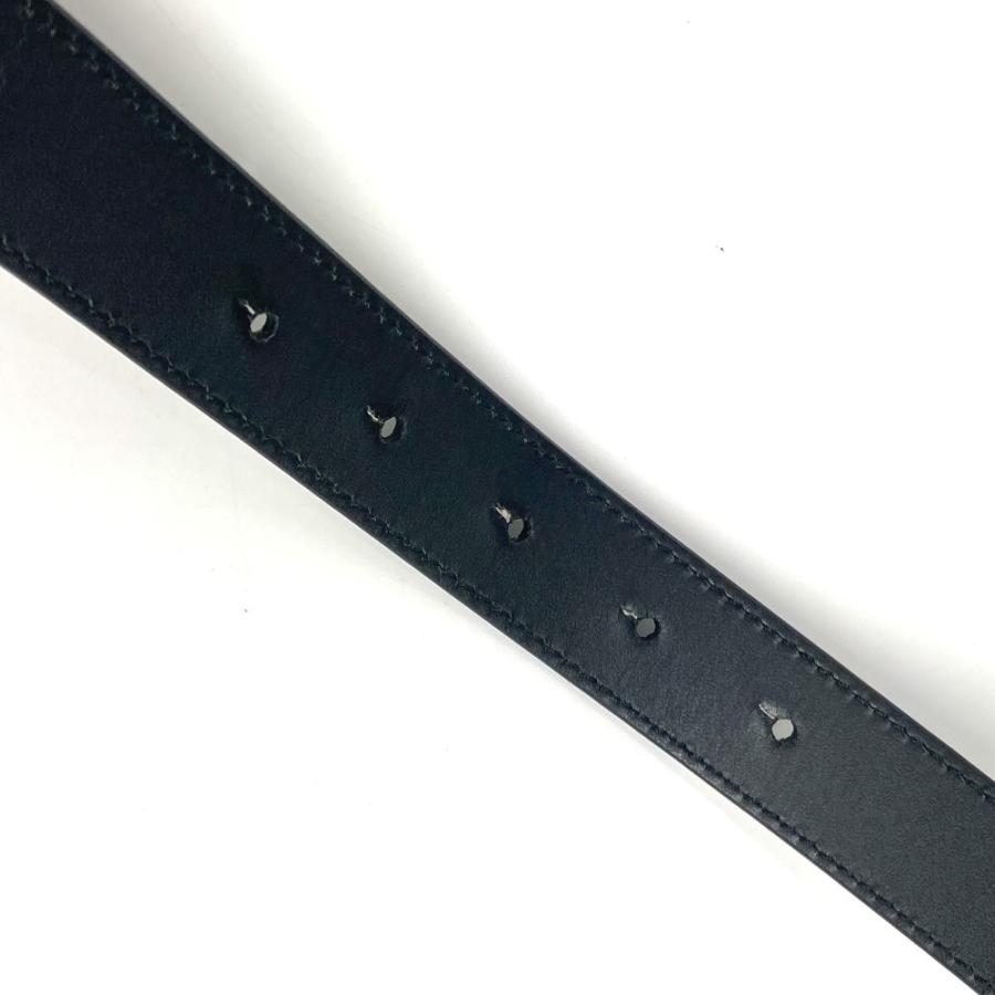 新品同様 VERSACE ヴェルサーチ ロゴ バイカラー ベルト ブラック  