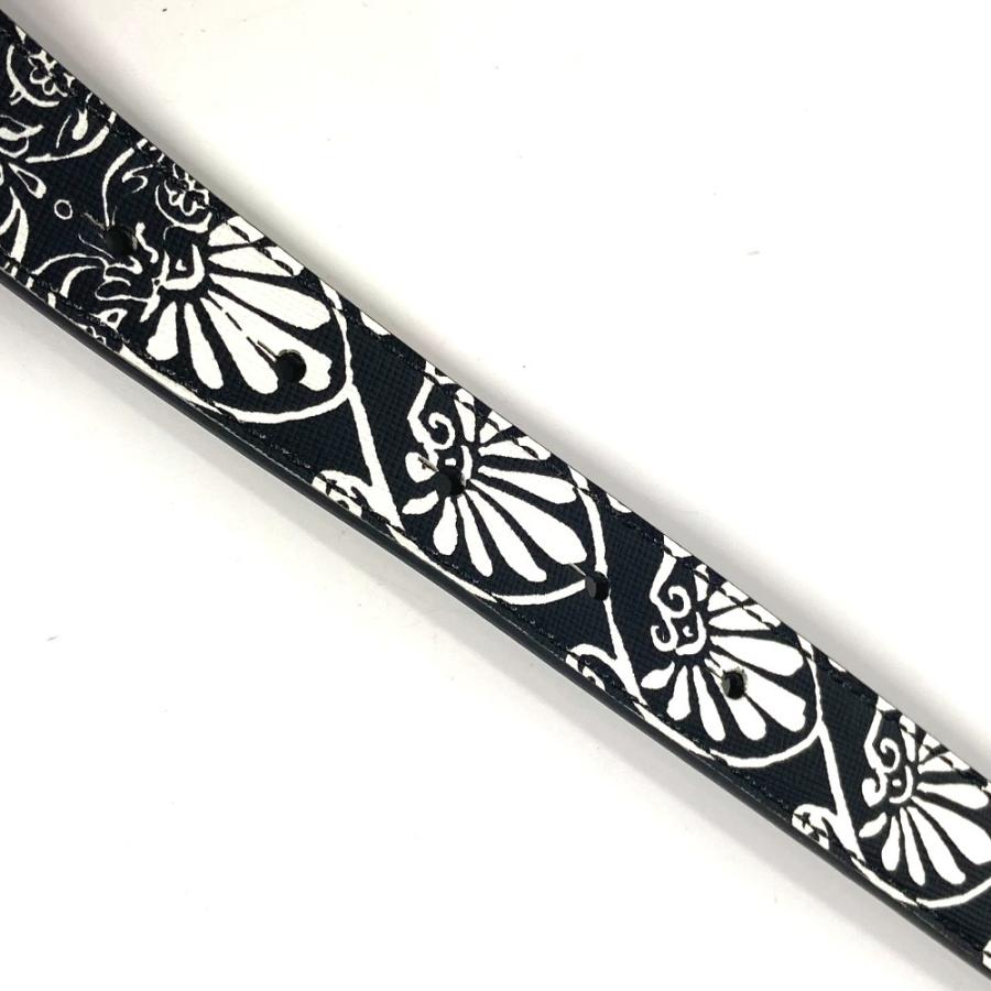 新品同様 VERSACE ヴェルサーチ ロゴ バイカラー ベルト ブラック  