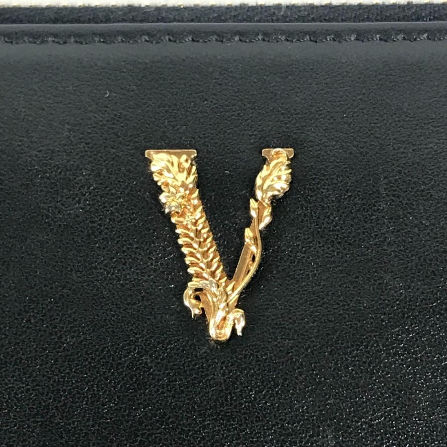 VERSACE ヴェルサーチ Vロゴ ラウンドファスナー ロング VERSACE ヴェルサーチ Vロゴ ラウンドファスナー ロング