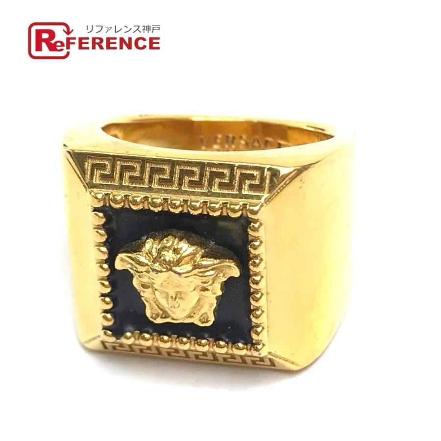 Versace ヴェルサーチ メデューサ リング 指輪 17 5号 ゴールド ブラック メンズ 中古 リファレンス コレクション 通販 Yahoo ショッピング