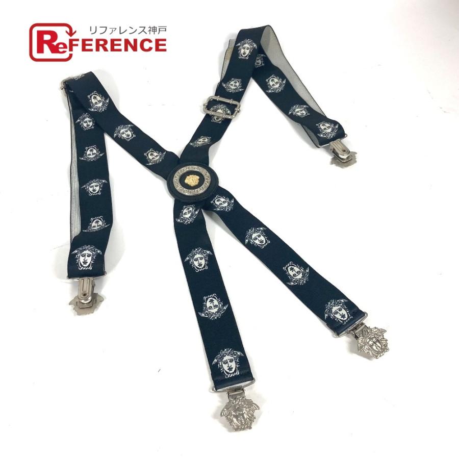 VERSACE ヴェルサーチ メデューサ ロゴ アクセサリー サスペンダー ブラック ユニセックス【中古】 | 