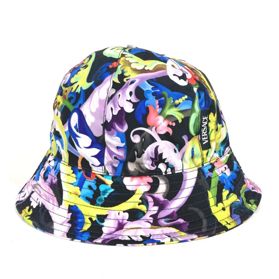 美品 VERSACE ヴェルサーチ 総柄 ハット帽 帽子 バケットハット