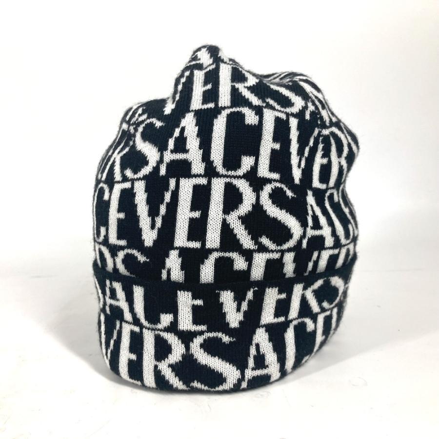 未使用 VERSACE ヴェルサーチ 総柄 ロゴ ビーニー 帽子 ニット帽 ニットキャップ ニット帽 ブラック ユニセックス【中古】 |  | 02