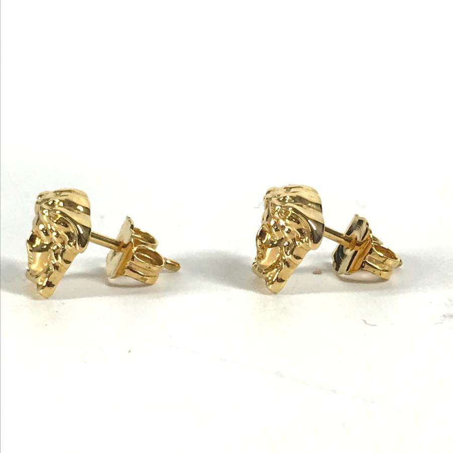 VERSACE ゴールド フックピアス ライオンヘッド VERSACE ゴールド フックピアス ライオンヘッド VERSACE