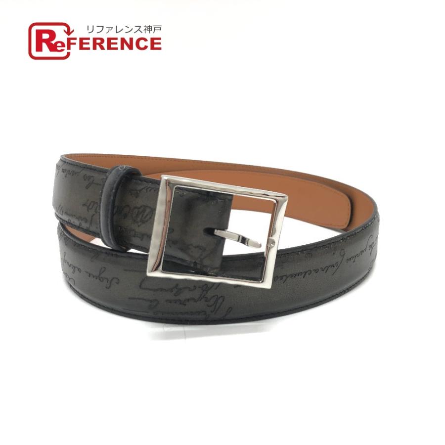 新品同様 Berluti ベルルッティ カリグラフィ  ベルト グレー メンズ【中古】 | 