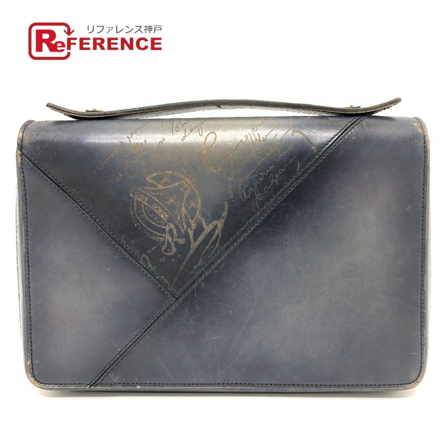 Berluti ベルルッティ イタウバワイド トラベルウォレット カリグラフィ 長財布 ブラック メンズ【中古】 | 