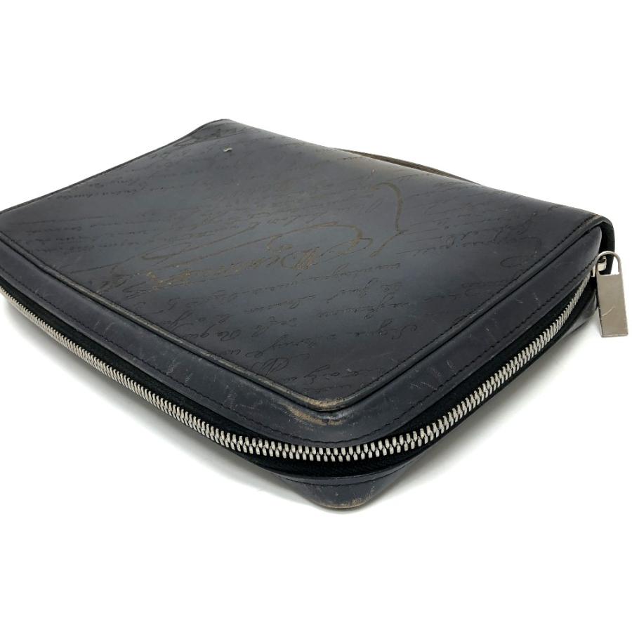 Berluti ベルルッティ イタウバワイド トラベルウォレット カリグラフィ 長財布 ブラック メンズ【中古】 |  | 03