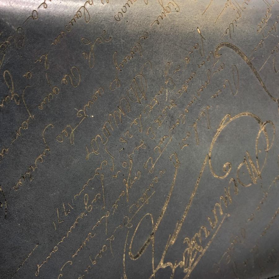 Berluti ベルルッティ イタウバワイド トラベルウォレット カリグラフィ 長財布 ブラック メンズ【中古】 |  | 06