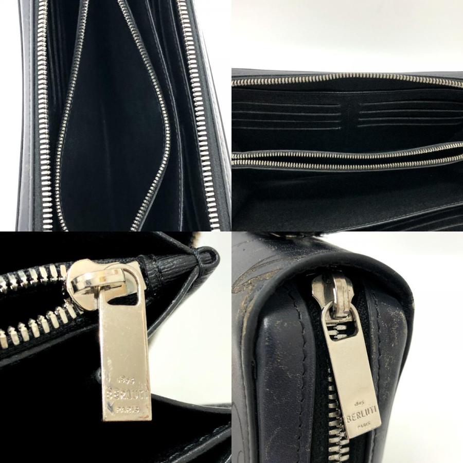 Berluti ベルルッティ イタウバワイド トラベルウォレット カリグラフィ 長財布 ブラック メンズ【中古】 |  | 09