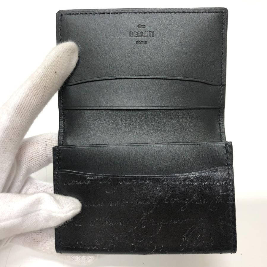 Berluti ベルルッティ カリグラフィ スクリット 名刺入れ カードケース ブラック メンズ【中古】 |  | 07