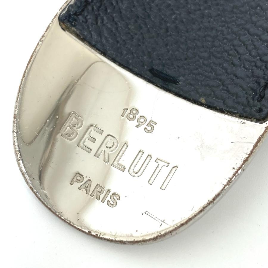 Berluti ベルルッティ ロゴ  靴ベラ シューホーン バッグチャーム カリグラフィー キーホルダー ブラック メンズ【中古】 |  | 06