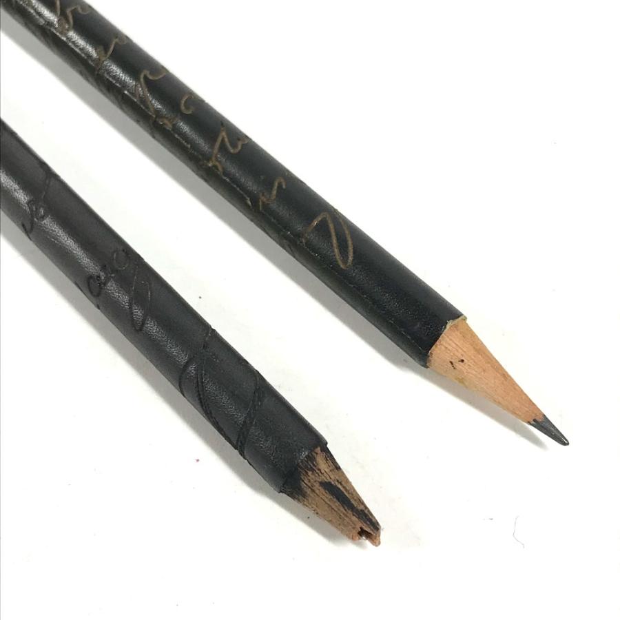 Berluti ベルルッティ カリグラフィ 鉛筆2本付き 筆箱 ステーショナリー ポーチ ケース ペンケース ブラウン メンズ【中古】