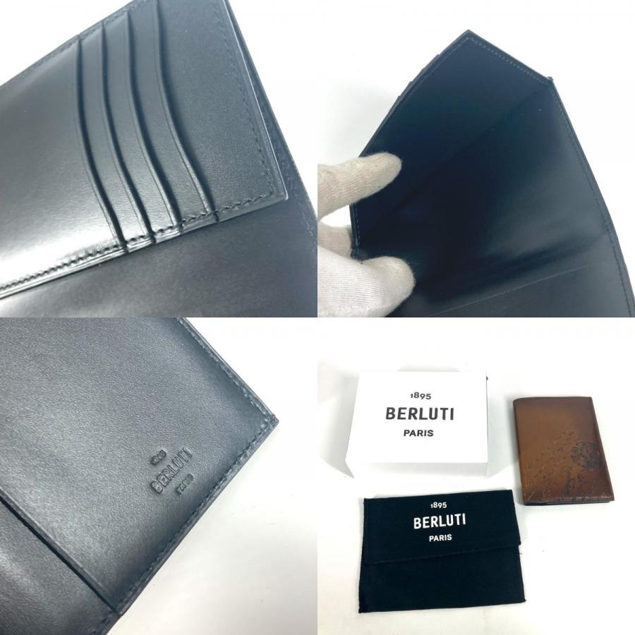 新品同様 Berluti ベルルッティ ロゴ パスポートカバー