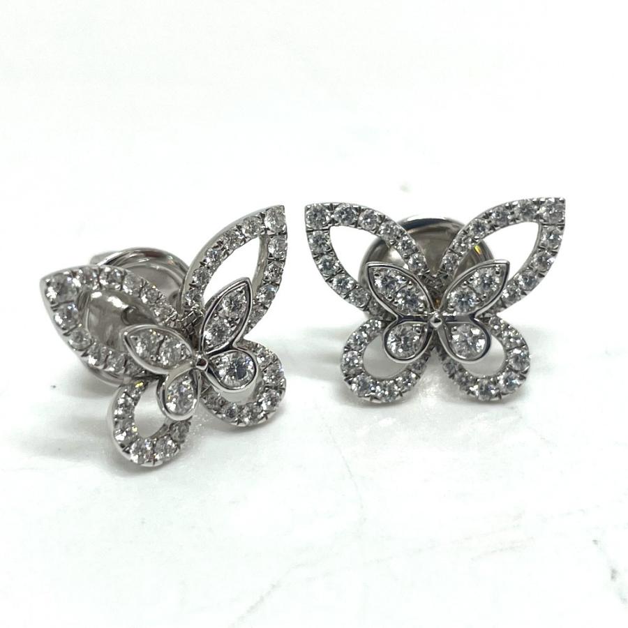 グラフ GRAFF バタフライ シルエット ミニダイヤモンド スタッドピアス  