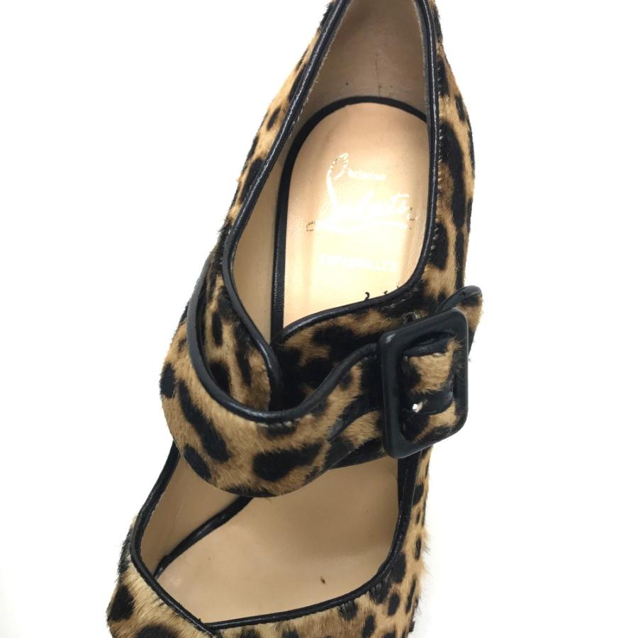 Christian Louboutin クリスチャンルブタン ウェッジソール レオパード パンプス ハラコ レディース 38 | Christian Louboutin | 04
