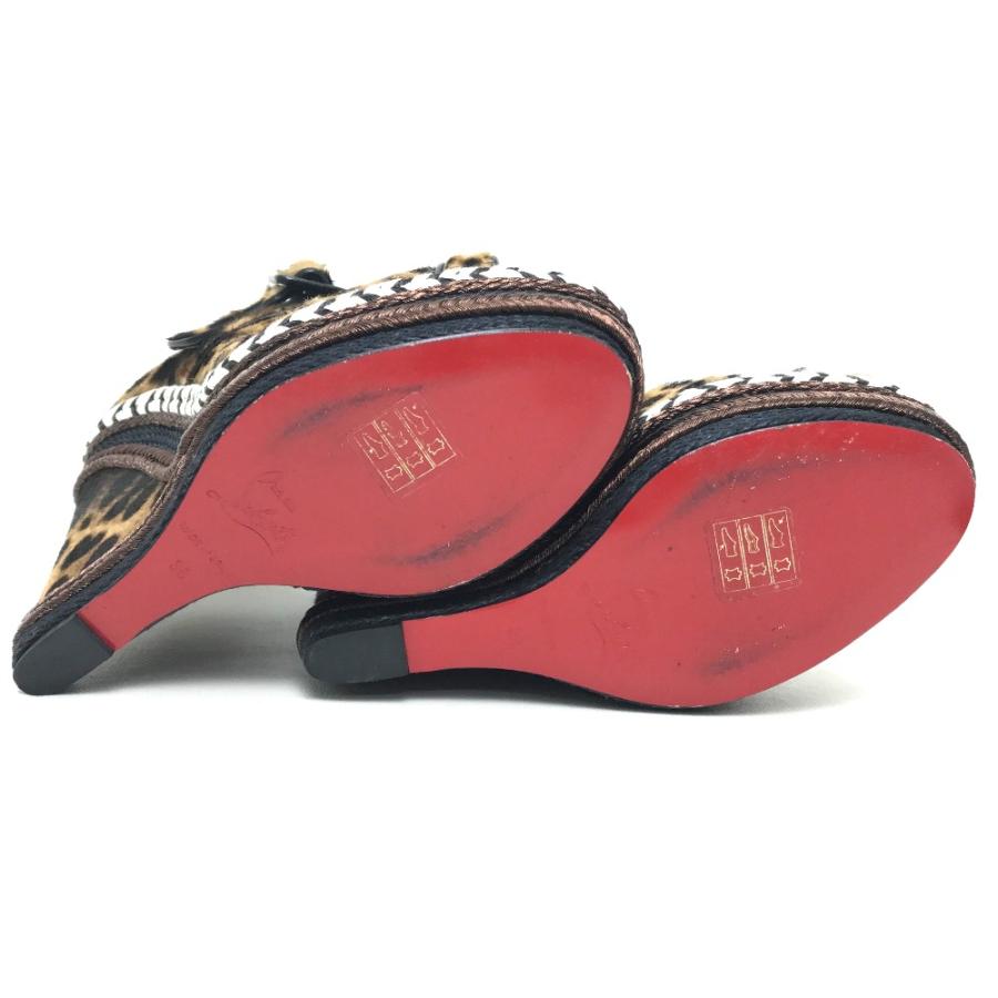 Christian Louboutin クリスチャンルブタン ウェッジソール レオパード パンプス ハラコ レディース 38 | Christian Louboutin | 05
