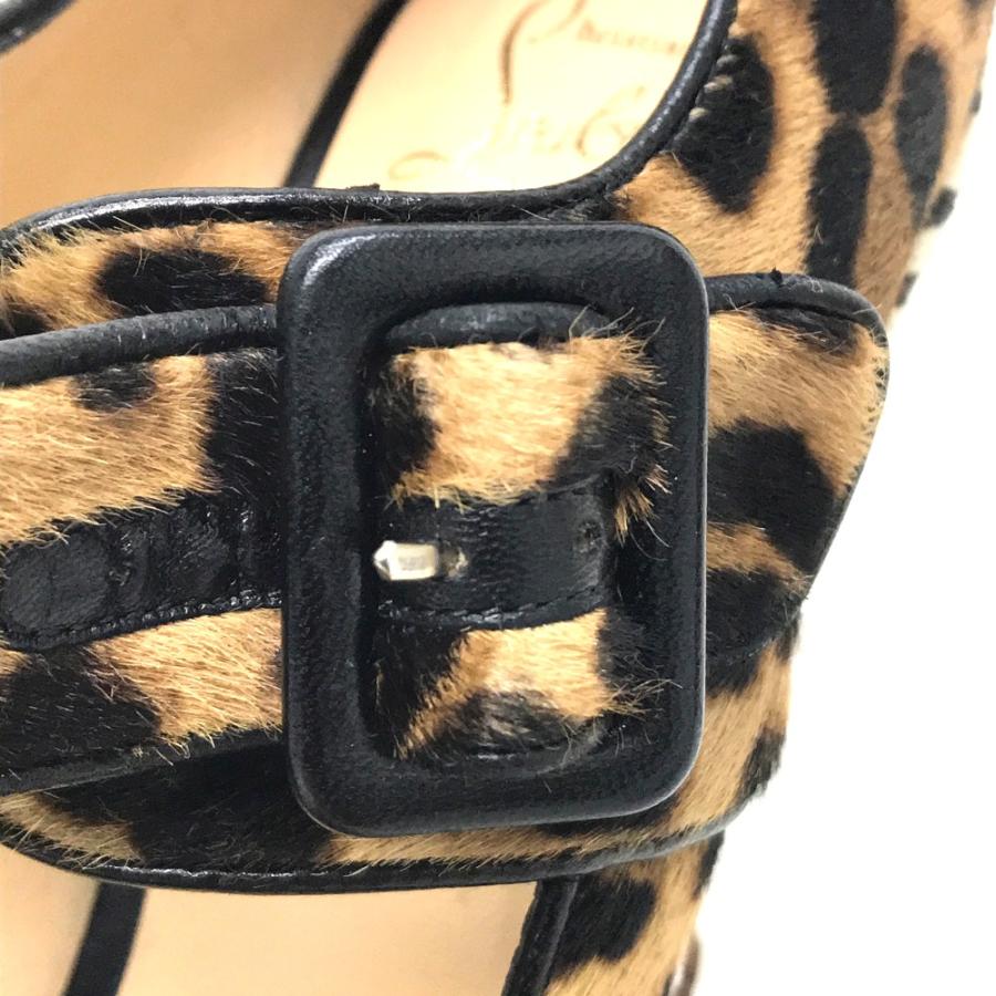 Christian Louboutin クリスチャンルブタン ウェッジソール レオパード パンプス ハラコ レディース 38 | Christian Louboutin | 08