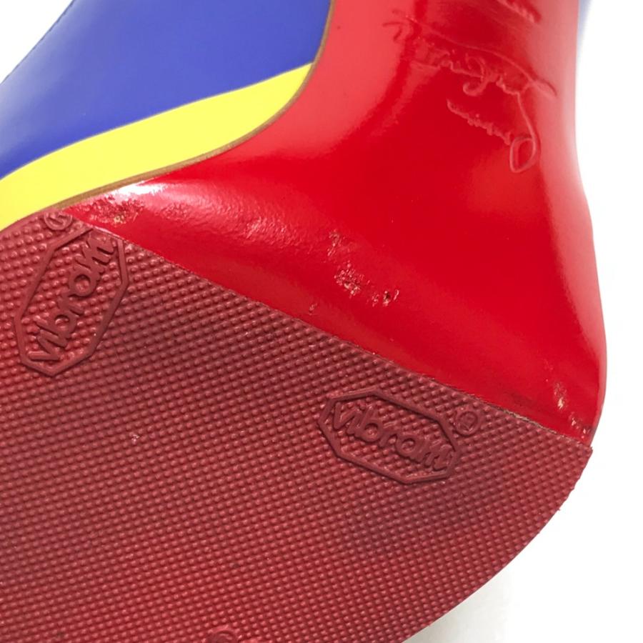 美品 Christian Louboutin クリスチャンルブタン 1110971 トリコロール エナメル パンプス パテントレザー ブルー×レッド×イエロー【中古】 | Christian Louboutin | 05