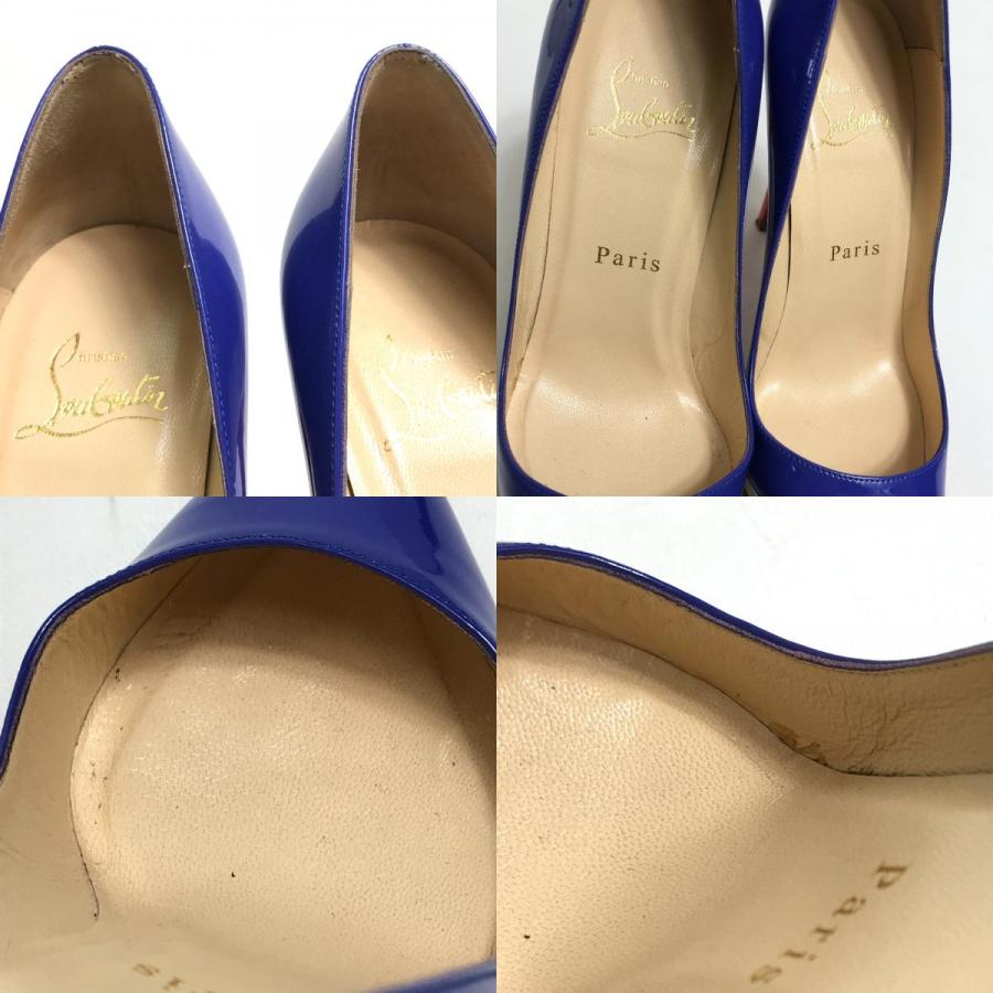 美品 Christian Louboutin クリスチャンルブタン 1110971 トリコロール エナメル パンプス パテントレザー ブルー×レッド×イエロー【中古】 | Christian Louboutin | 08