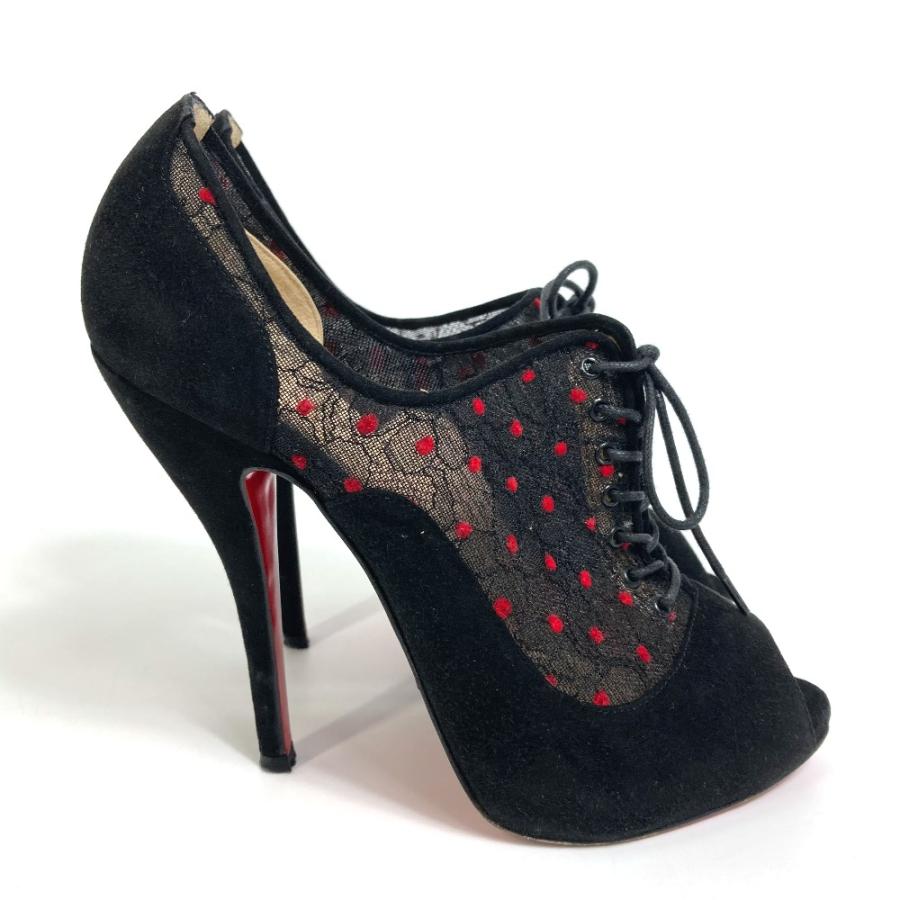 Christian Louboutin クリスチャンルブタン レース ドット オープン 