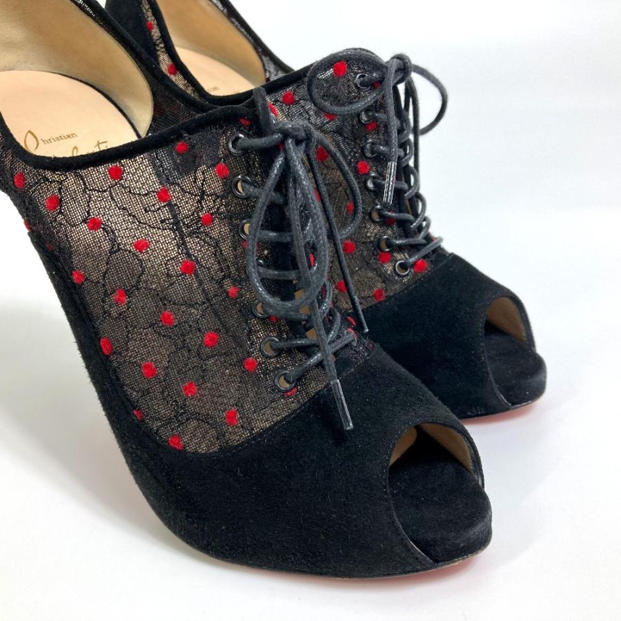 Christian Louboutin クリスチャンルブタン レース ドット オープン 