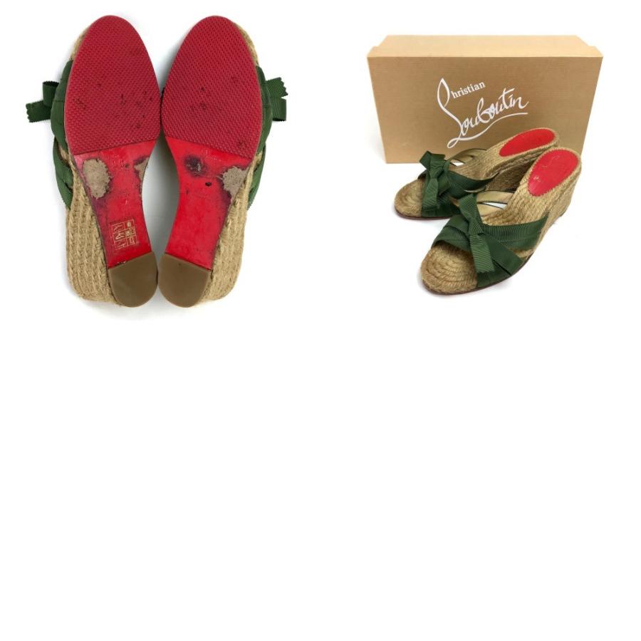 Christian Louboutin クリスチャンルブタン ウェッジソール ミュールサンダル リボン サンダル 麻 レディース | Christian Louboutin | 11