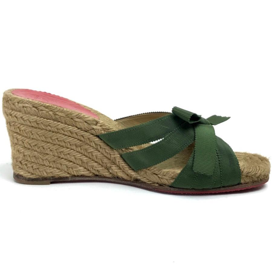 Christian Louboutin クリスチャンルブタン ウェッジソール ミュールサンダル リボン サンダル 麻 レディース | Christian Louboutin | 02