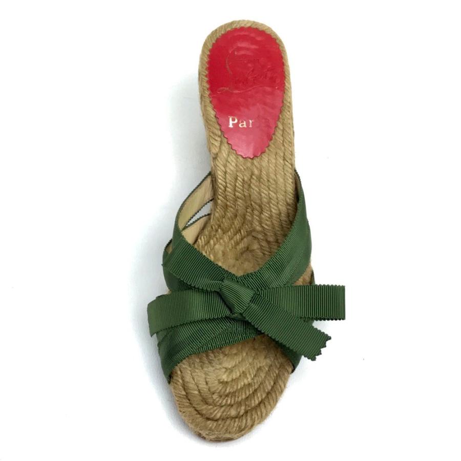 Christian Louboutin クリスチャンルブタン ウェッジソール ミュールサンダル リボン サンダル 麻 レディース | Christian Louboutin | 03