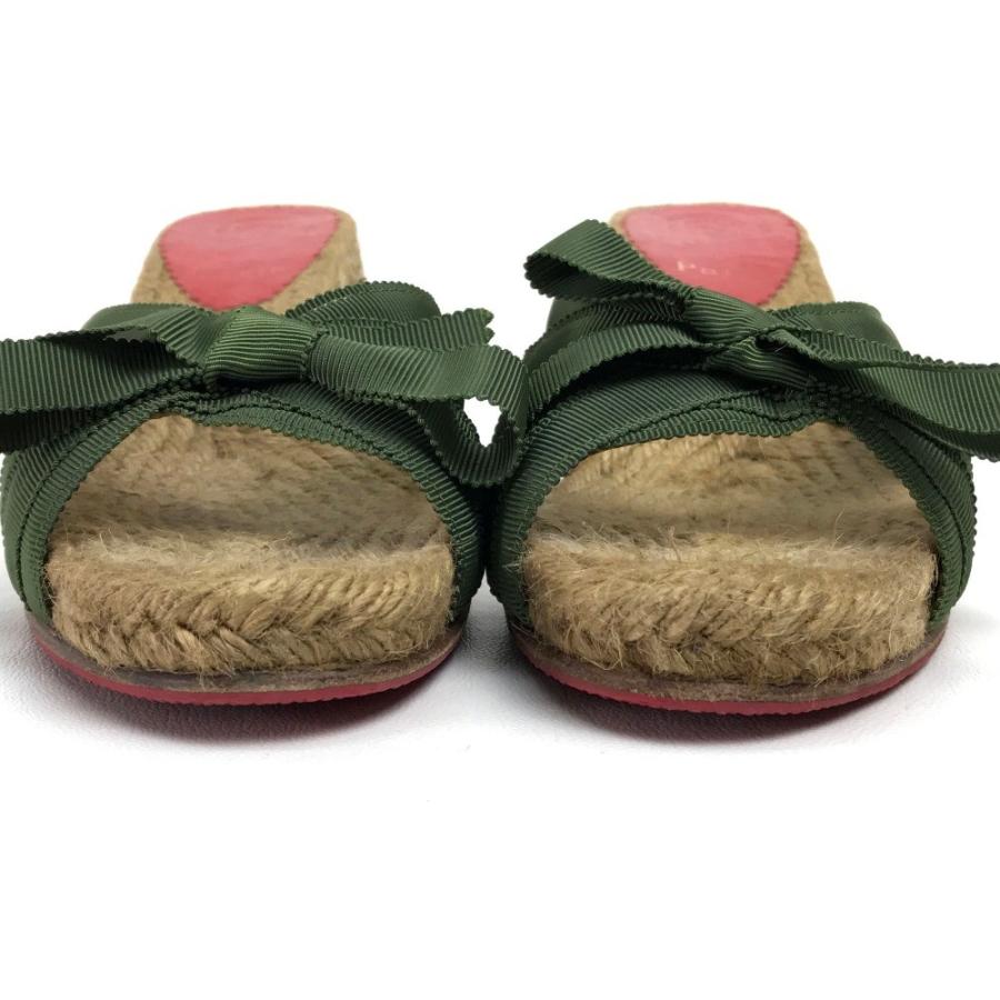 Christian Louboutin クリスチャンルブタン ウェッジソール ミュールサンダル リボン サンダル 麻 レディース | Christian Louboutin | 04