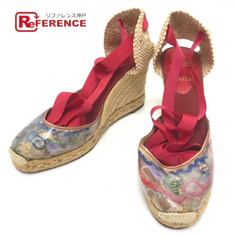 Christian Louboutin ルブタン TRASH（トラッシュ） レースアップ リボン ウェッジソール サンダル  :106500-5757-3:リファレンス コレクション - 通販 - Yahoo!ショッピング