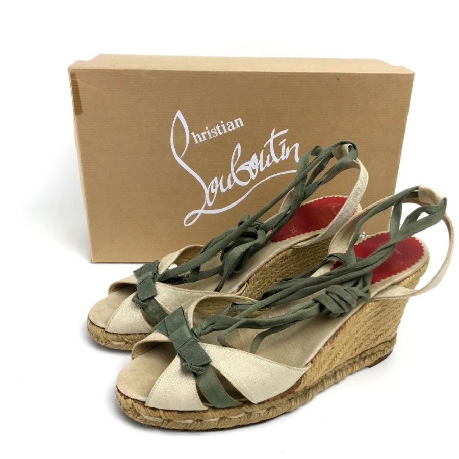Christian Louboutin クリスチャンルブタン ウェッジソール レース  