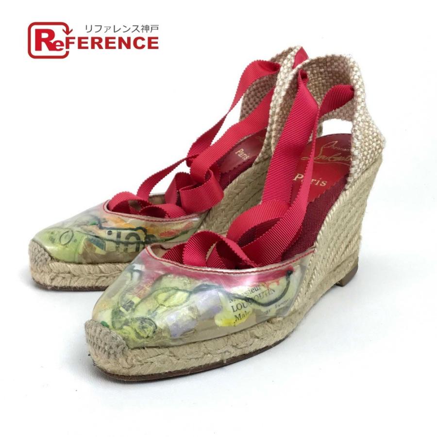 激レア！】ルブタン☆ウェッジソール レースアップ リボン サンダル-